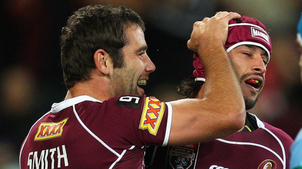 Cameron Smith and Johnathan Thurston. (AAP)