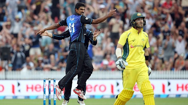 Glen Maxwell rues his dismissal against New Zealand in the third ODI clash. (Getty)