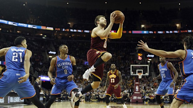 Matthew Dellavedova in action for the Cleveland Cavaliers. (Getty)