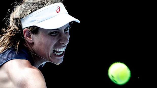 Johanna Konta downed Ekaterina Markaova to move into a showdown with Serena Williams. (AAP)