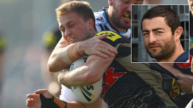 Matt Moylan and (inset) Anthony Minichiello. (Getty and AAP)