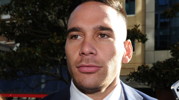 Corey Norman outside court. (AAP)