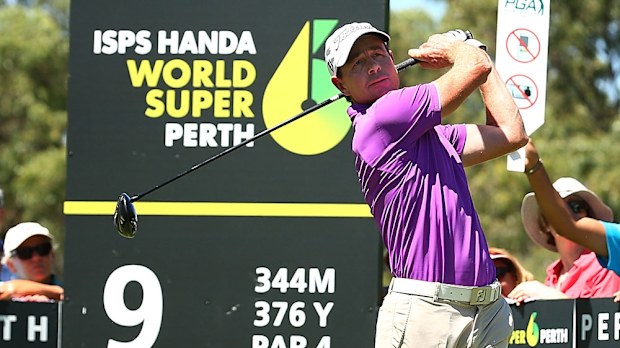 Brett Rumford in action in Perth. (Getty Images)