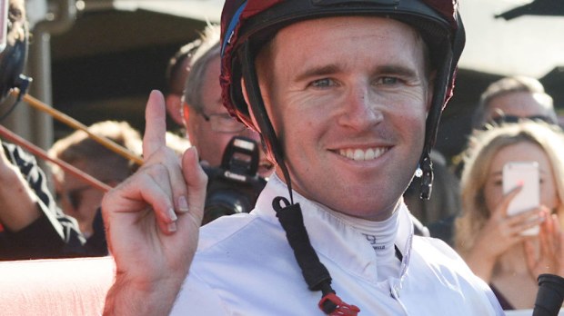 Tommy Berry won the Randwick Guineas on board Inference. (AAP)
