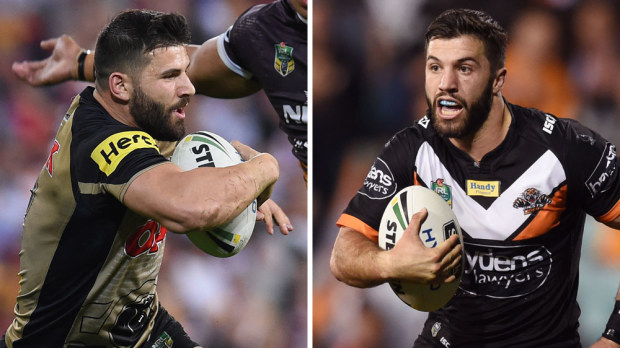 Josh Mansour and James Tedesco. (AAP)