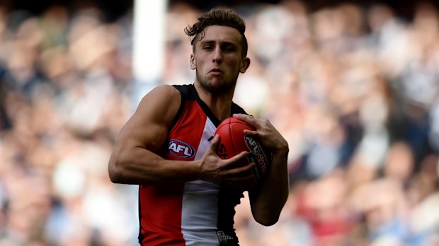 St Kilda player Luke Dunstan was fined by Victorian police. (AAP)