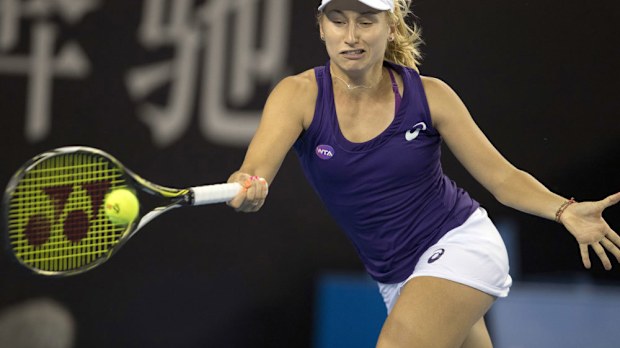 Daria Gavrilova upset Angelique Kerber in Hong Kong. (AAP)
