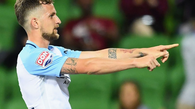 Nicolas Colazo scored the equaliser for Melbourne City. (AAP)