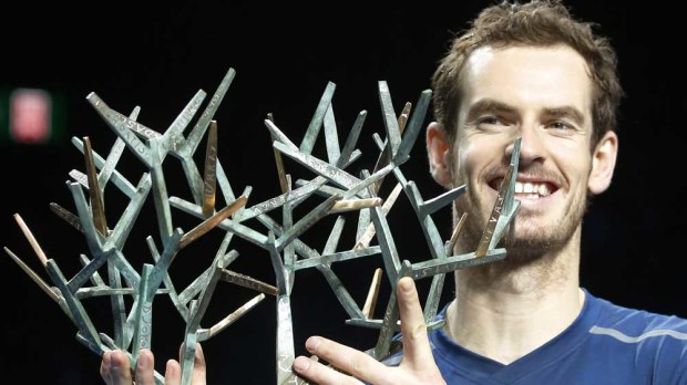 Andy Murray has claimed his maiden Paris Masters. (AAP)