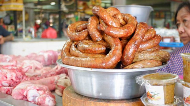 Market sausage, Bali street food
