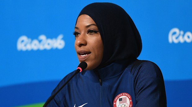 US fencer Ibtihaj Muhammad. (Getty)
