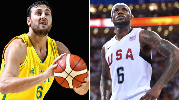 Andrew Bogut and LeBron James. (Getty)