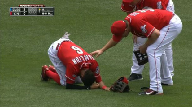 Billy Hamilton trying to get back up (WWOS)