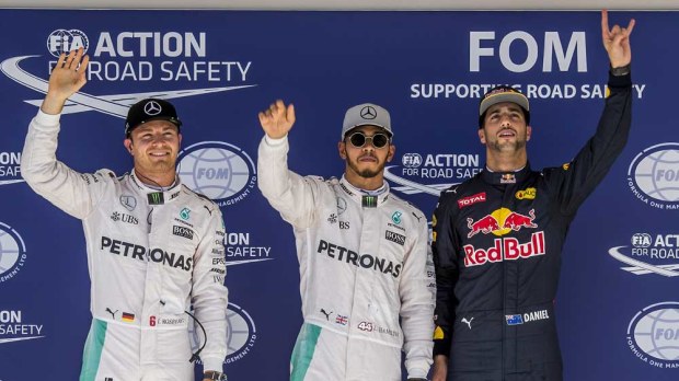 Daniel Ricciardo grabbed third spot on the grid for the US Open. (AAP)