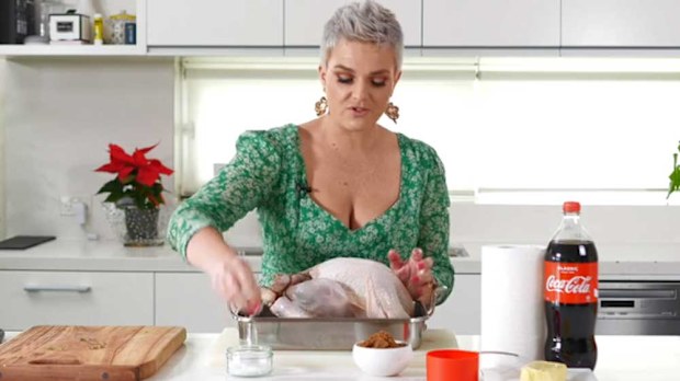 9Honey's Jane de Graaff prepares the Coca-Cola glazed turkey hack