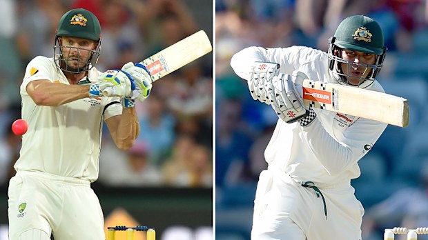 Shaun Marsh (l) and Usman Khawaja. (AAP)