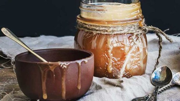 Homemade salted caramel