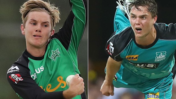 Adam Zampa and Mitchell Swepson. (Getty)