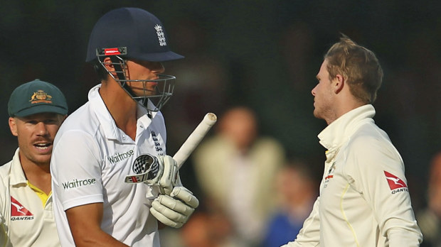 Alastair Cook and Steve Smith. (AAP)
