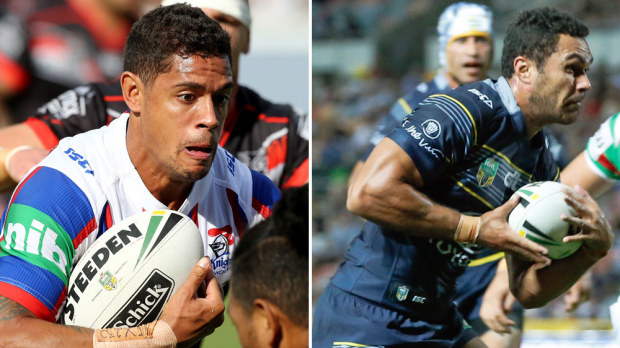 Dane Gagai (l) and Justin O'Neill. (AaP)