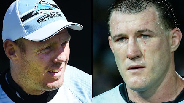 Luke Lewis and Paul Gallen. (AAP)