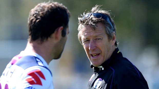 Craig Bellamy (r) with Cameron Smith. (AAP)