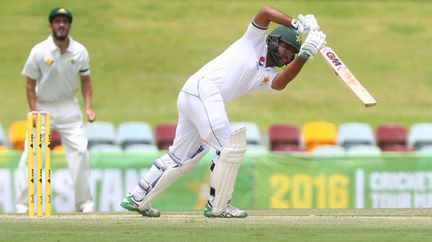 Pakistan opener Sami Aslam in action in Cairns. (Getty Images)
