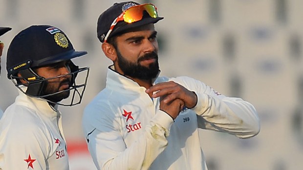 India captain Virat Kohli signals for a review. (AFP)