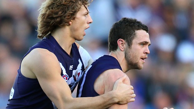 Hayden Ballantyne has denied reports of a rift with Nat Fyfe at Fremantle. (Getty Images)