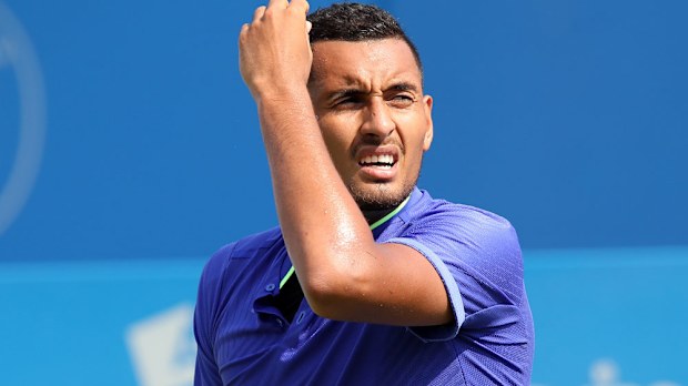 Nick Kyrgios faces a horror draw at Wimbledon. (AAP)
