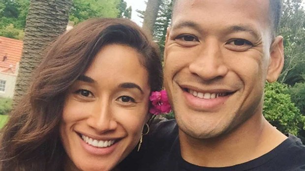 Maria Tutaia and Israel Folau. (Twitter)