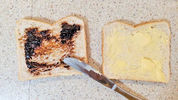 The offending Vegemite sandwich
