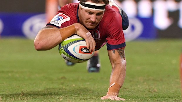 Scott Higginbotham's try was one of the bright points for the Reds. (AAP)