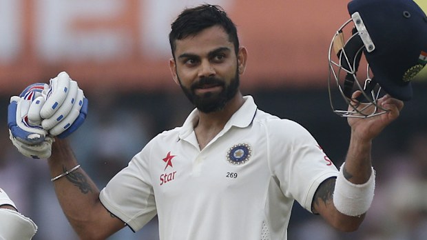 Virat Kohli scored an unbeaten century on day one. (AAP)