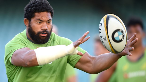 Wallabies coach Michael Cheika says Tatafu Polota-Nau has been playing with a broken arm. (AAP)