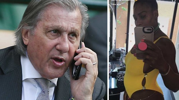 Ilie Nastase and Serena Williams. (AFP and Snapchat)
