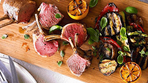 Hayden Quinn's roasted lamb rack