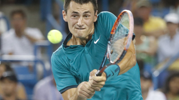 Bernard Tomic has a tough challenge in Brisbane. (AAP)