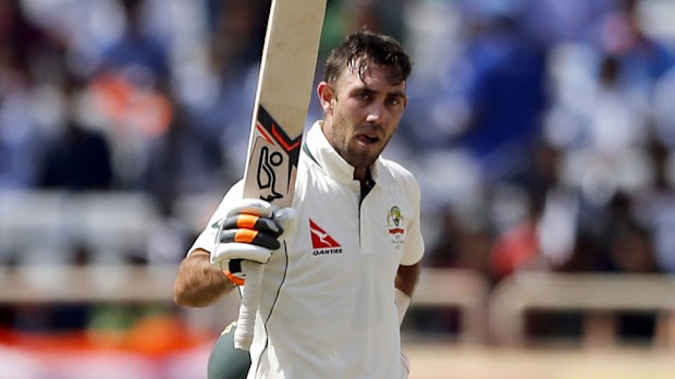 Glenn Maxwell scored his maiden Test century for Australia.  (AAP)