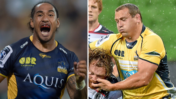 Joe Tomane and Ruan Smith. (AAP)