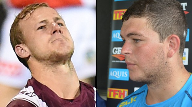 Daly Cherry Evans and Ash Taylor. (AAP)