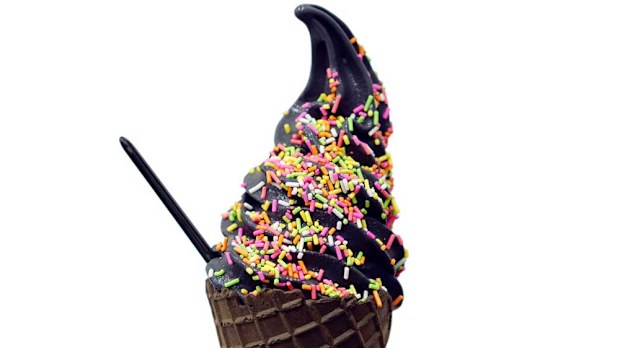 Charcoal ice cream