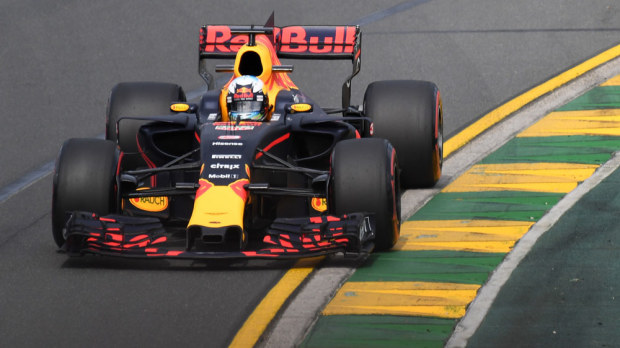 Australian driver Daniel Ricciardo has clocked the third-fastest time in the first practice session at Formula One's season-opening grand prix in Melbourne.