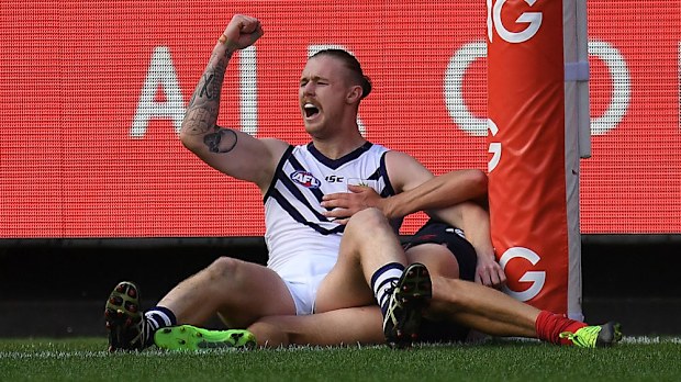Cam McCarthy and the Dockers had plenty to smile about. (AAP)