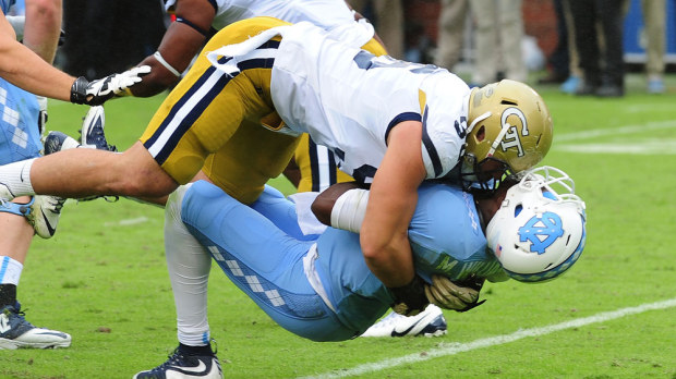 Adam Gotsis makes a tackle. (Getty)