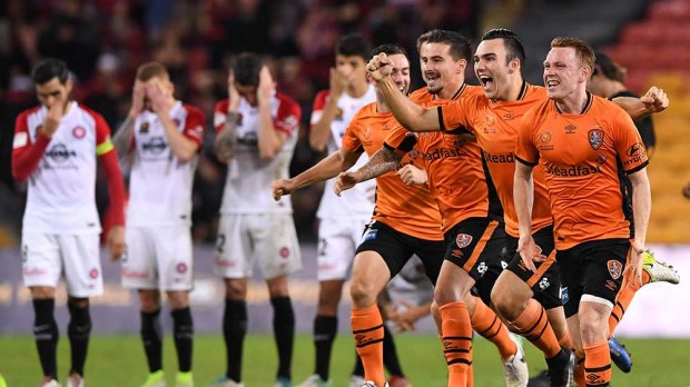 The Brisbane Roar needed penalties to beat the Wanderers. (AAP)