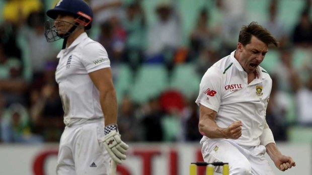 Dale Steyn fired on the opening day of the series. (AAP)