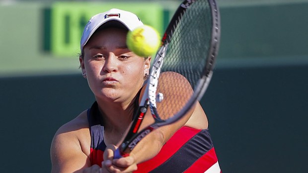 Ash Barty scored an impressive win over Eugenie Bouchard. (AAP)
