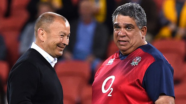 Eddie Jones and Glen Ella remain in the sights on Wallabies coach Michael Cheika. (AAP)