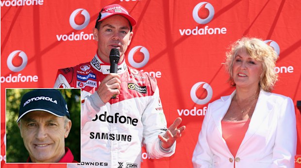 Craig Lowndes with Bev Brock and (inset) Peter Brock. (Getty and AAP)